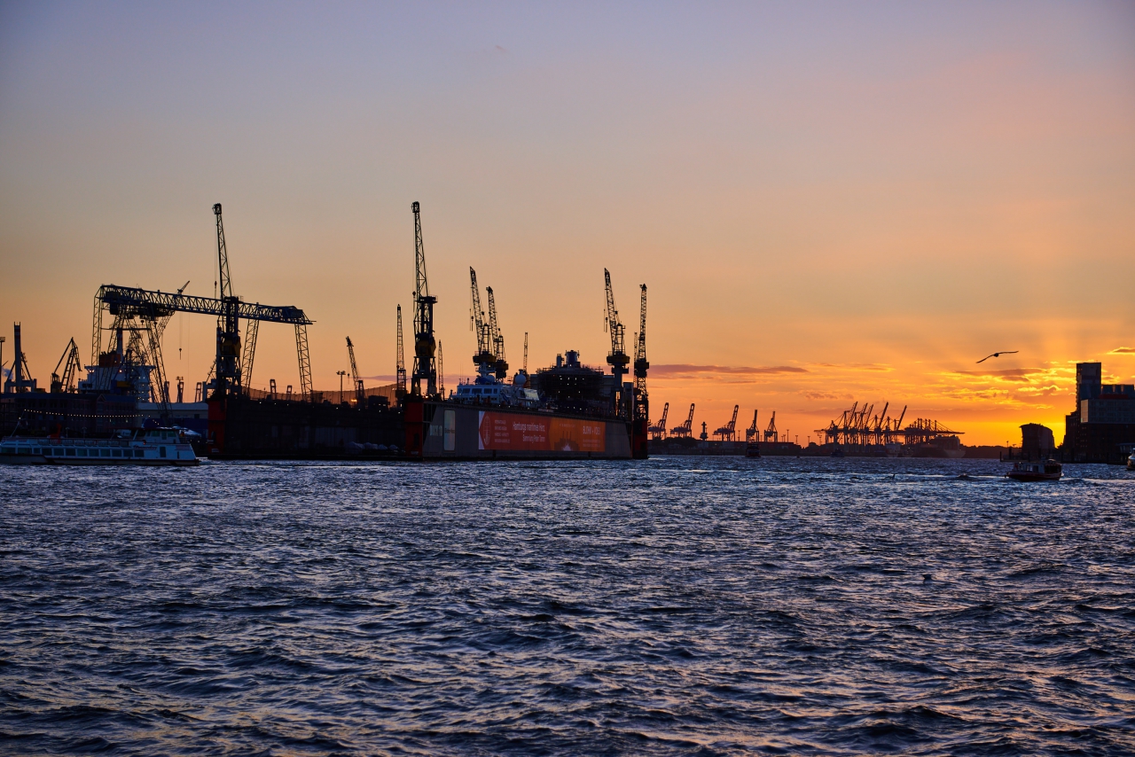 Hamburg-Hafen-Sunset