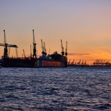 Hamburg-Hafen-Sunset